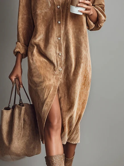 Sienna | Relaxed Button Midi Dress