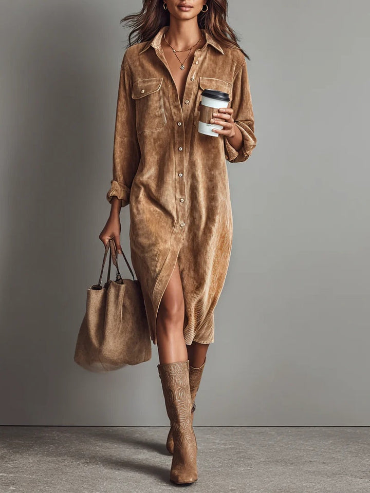 Sienna | Relaxed Button Midi Dress