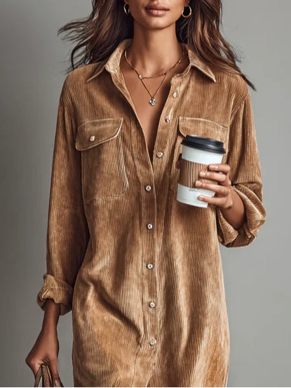 Sienna | Relaxed Button Midi Dress