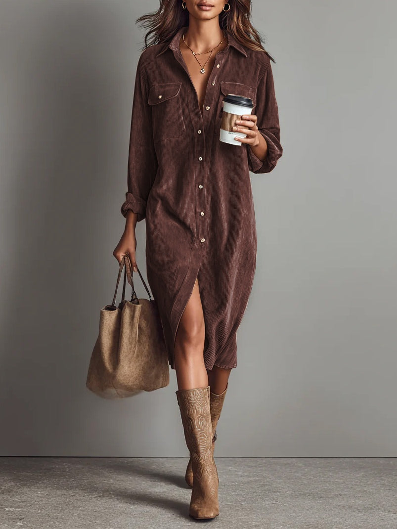Sienna | Relaxed Button Midi Dress