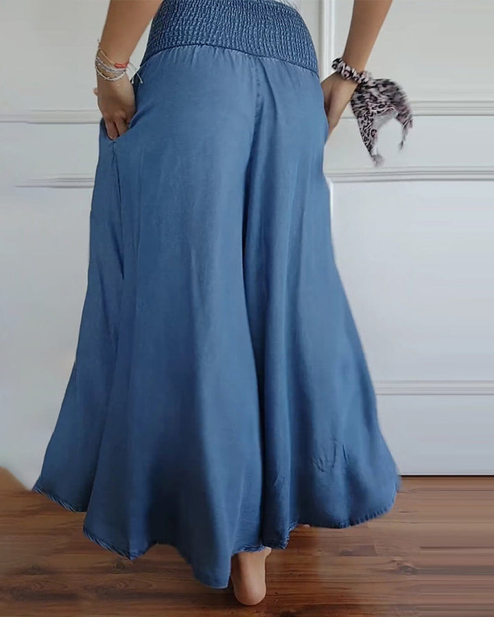 Women's Wide Leg Pants | Elastic Waist