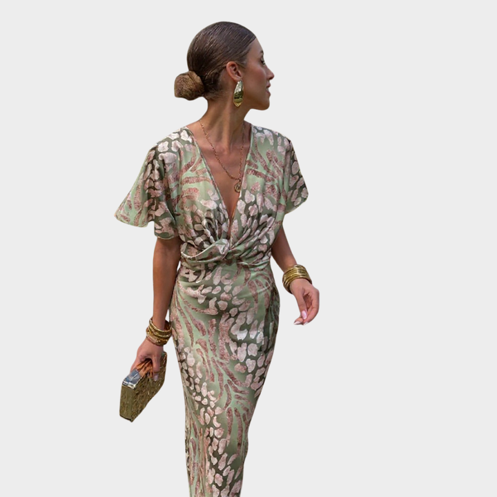 CLARANDRA™ - COPPER MIDI DRESS