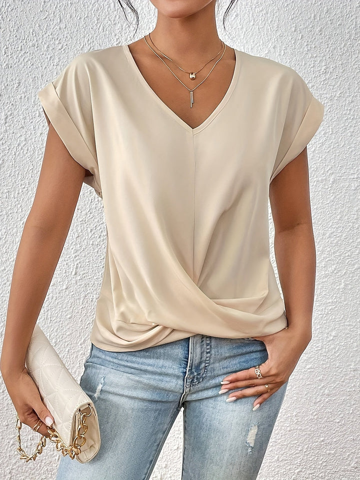 LAURA™ | Elegant Short Sleeve Top