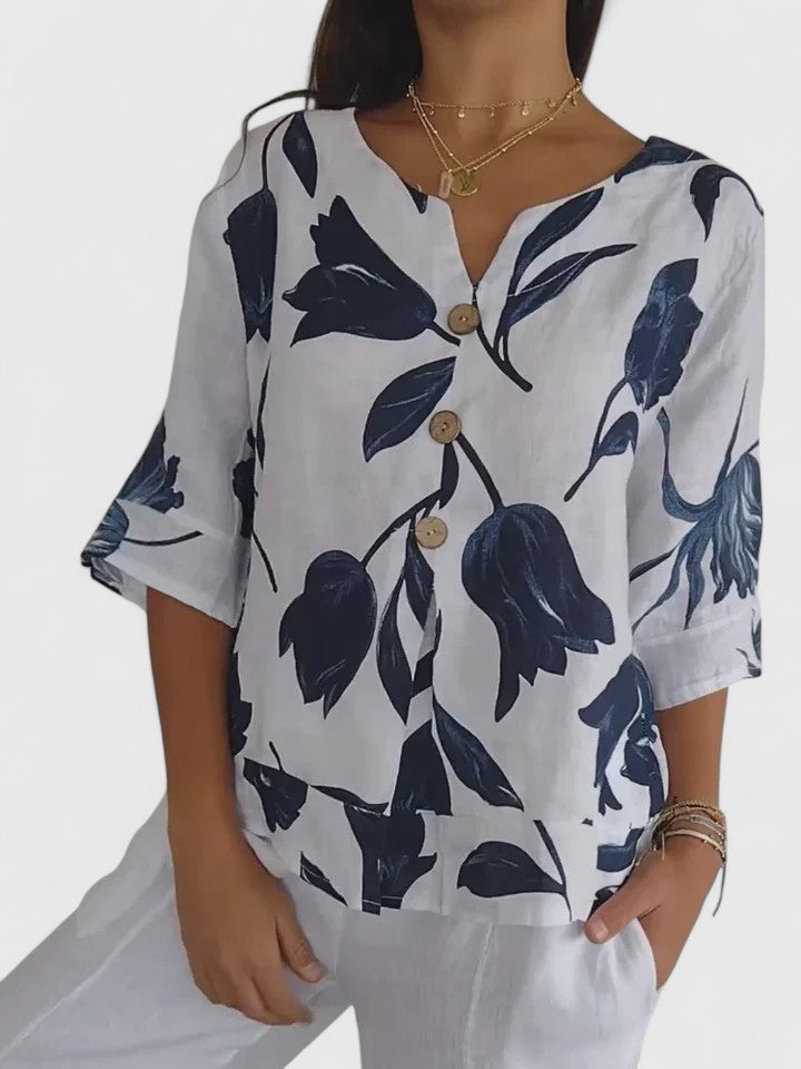 Laura | V-Neck Blouse