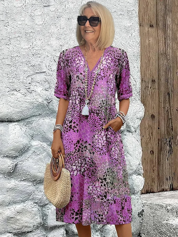 Andrea - Vibrant Midi Dress