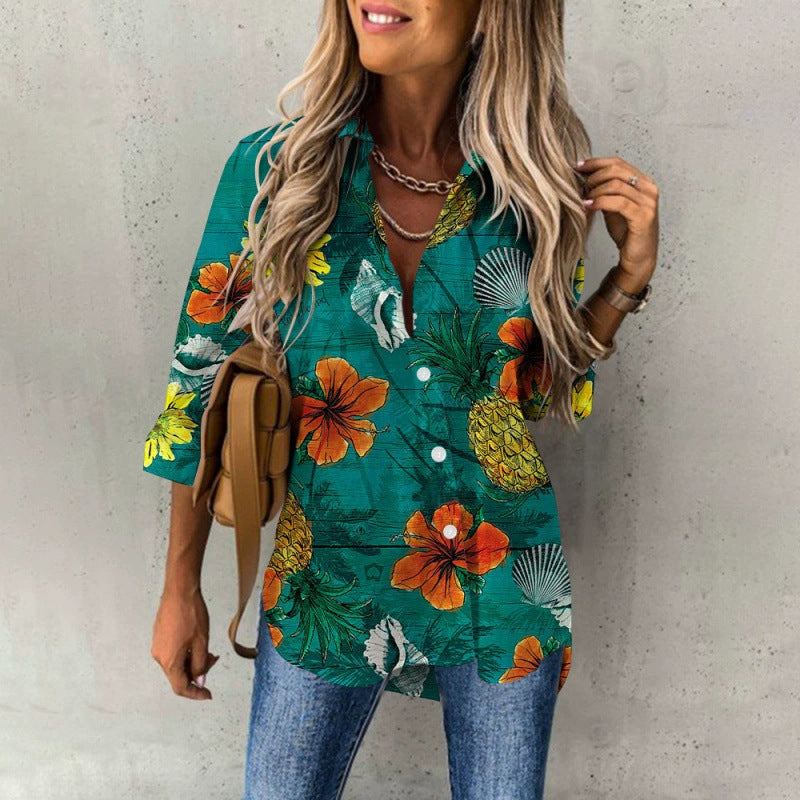 Luna | Blue Garden Breeze Blouse