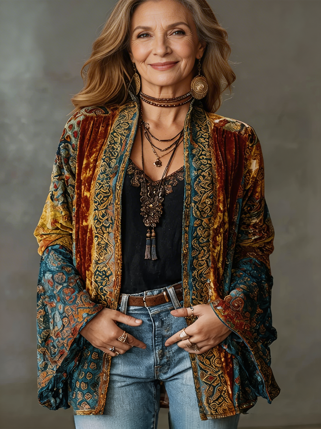 Kerrie - Premium Velvet-Touch Bohemian Kimono