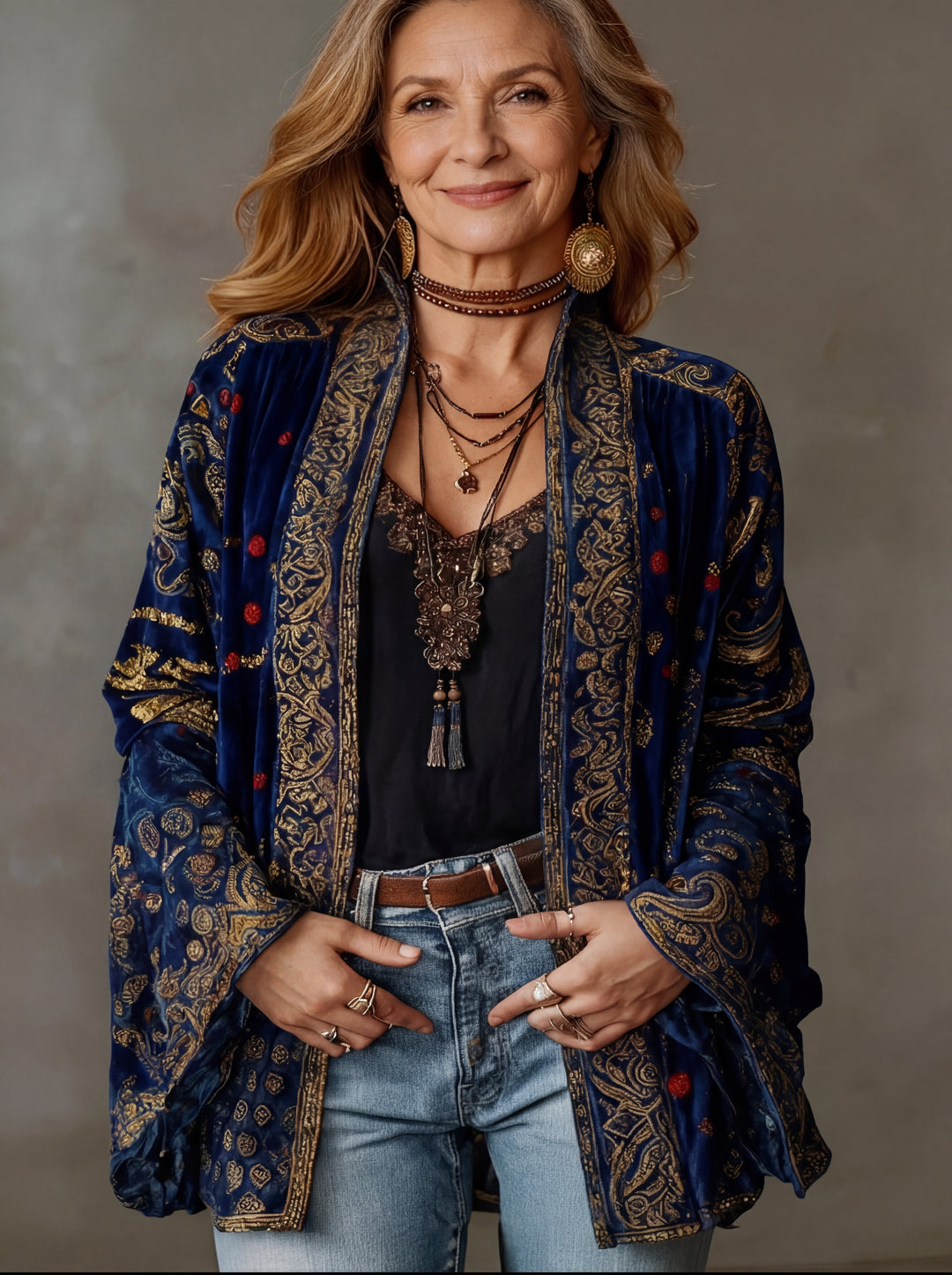 Kerrie - Premium Velvet-Touch Bohemian Kimono