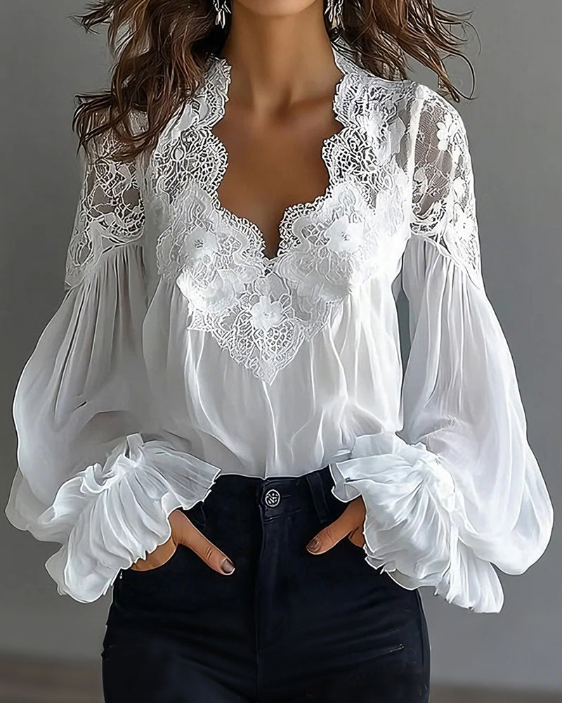 Susans Boutique | Elegant Lace Blouse