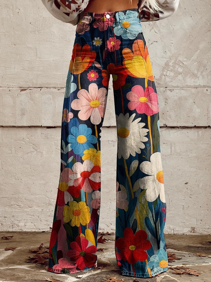 Léna | Floral Wide Trousers