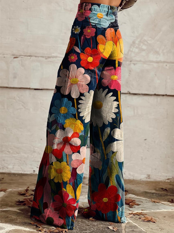 Léna | Floral Wide Trousers