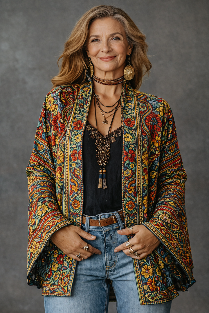 Kerrie - Premium Velvet-Touch Bohemian Kimono